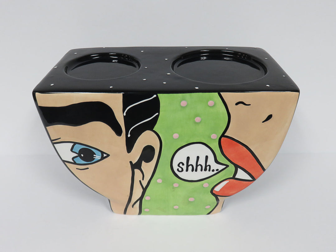 Pop Art "With Love, Joanne" Candleholder