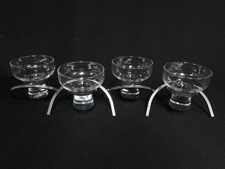 Danish Iron and Glass Candleholder