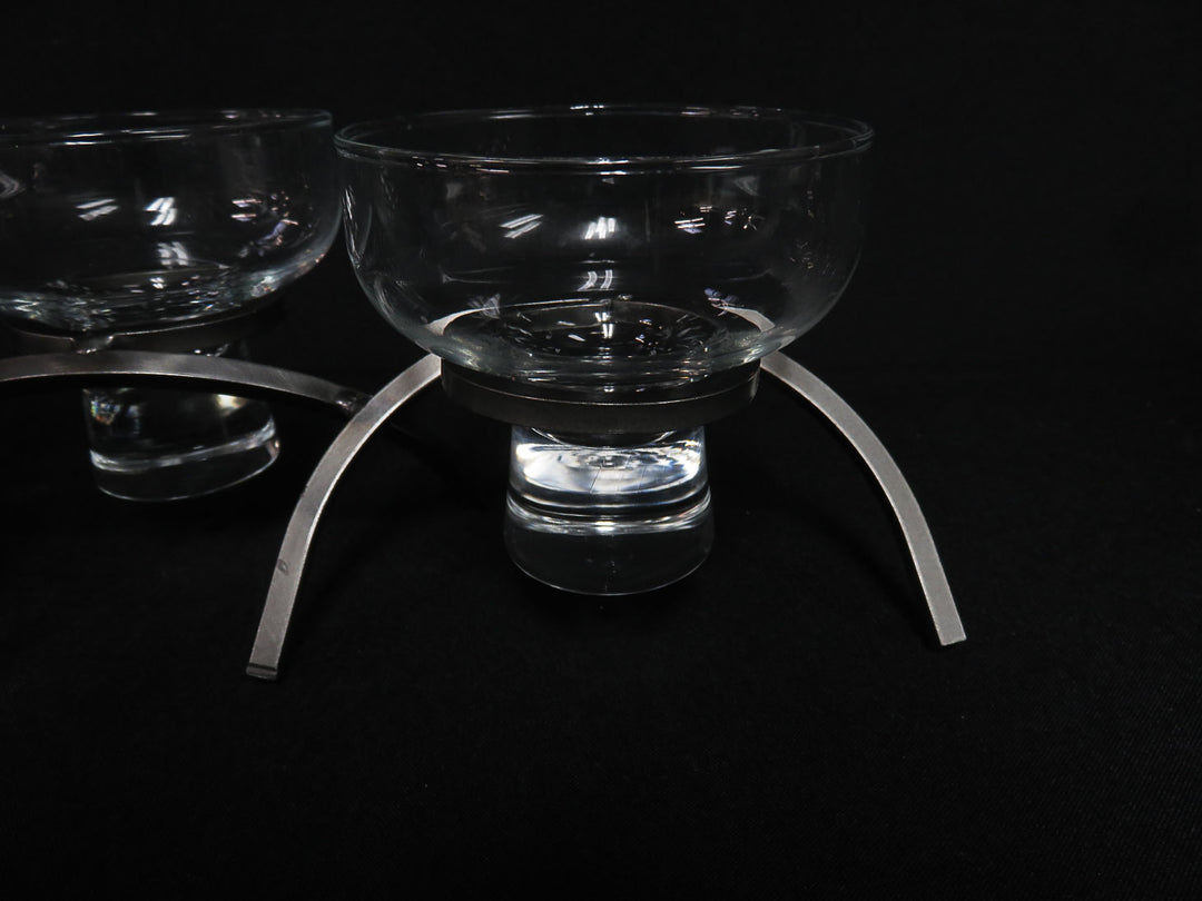 Danish Iron and Glass Candleholder