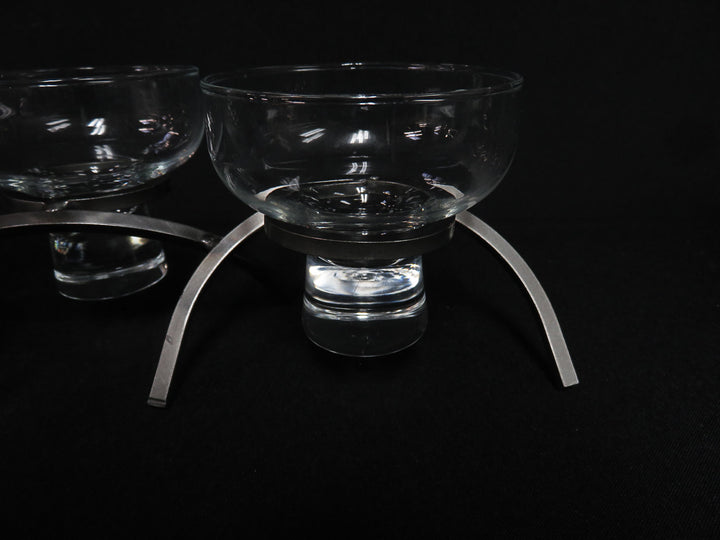Danish Iron and Glass Candleholder