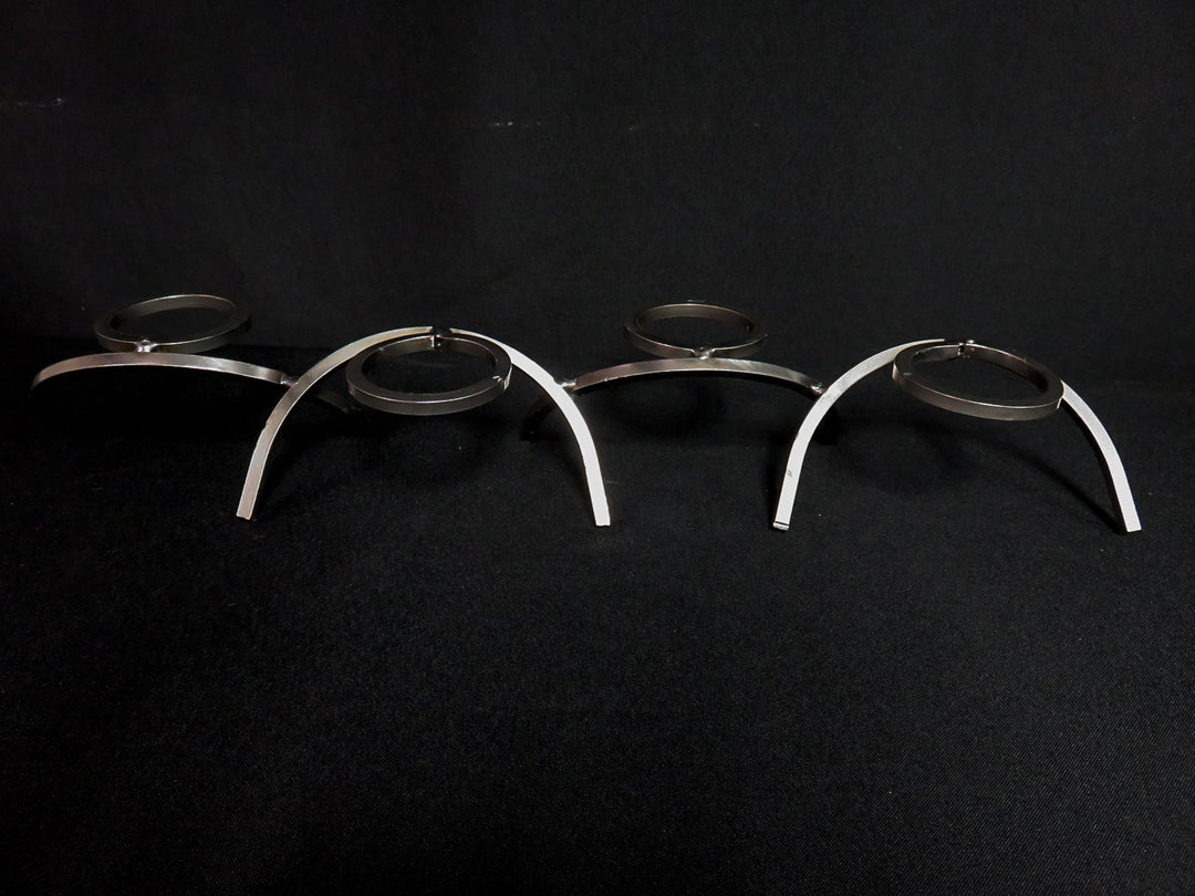 Danish Iron and Glass Candleholder