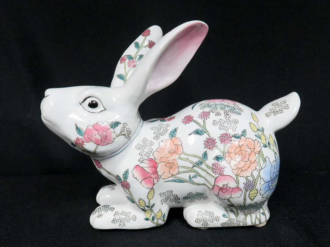 Floral Rabbit Figurine