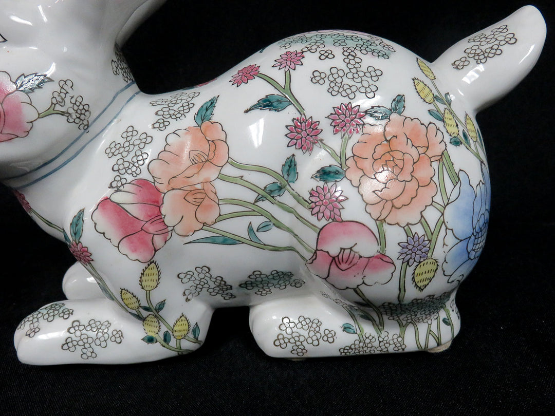 Floral Rabbit Figurine