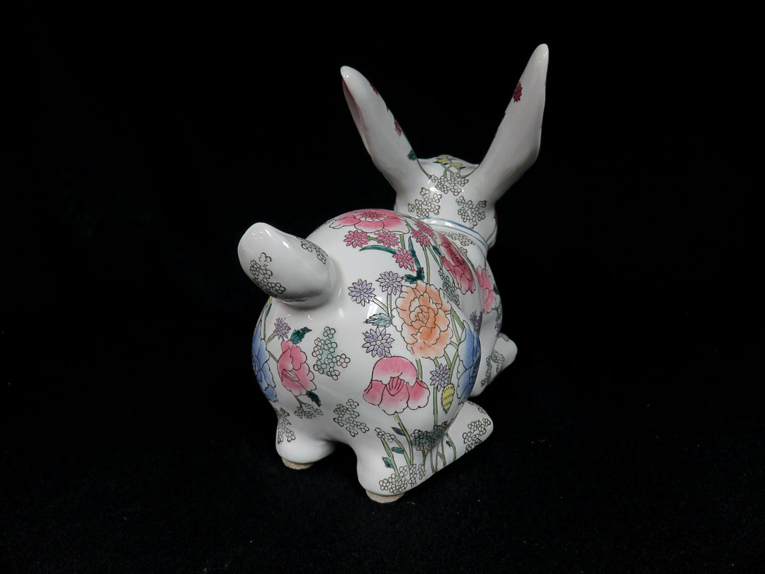Floral Rabbit Figurine