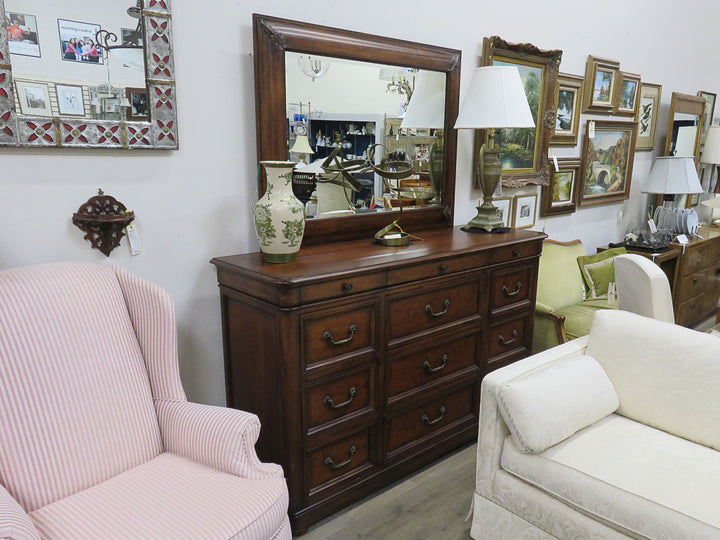 Nine Drawer Dresser with Mirror