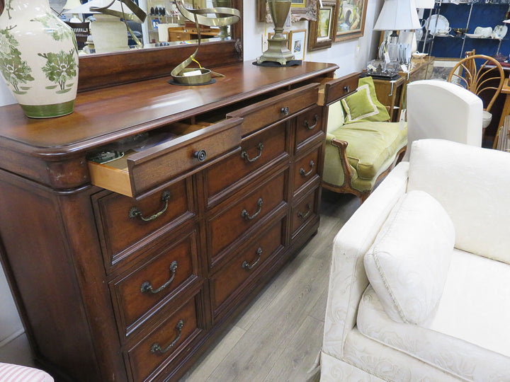 Nine Drawer Dresser with Mirror