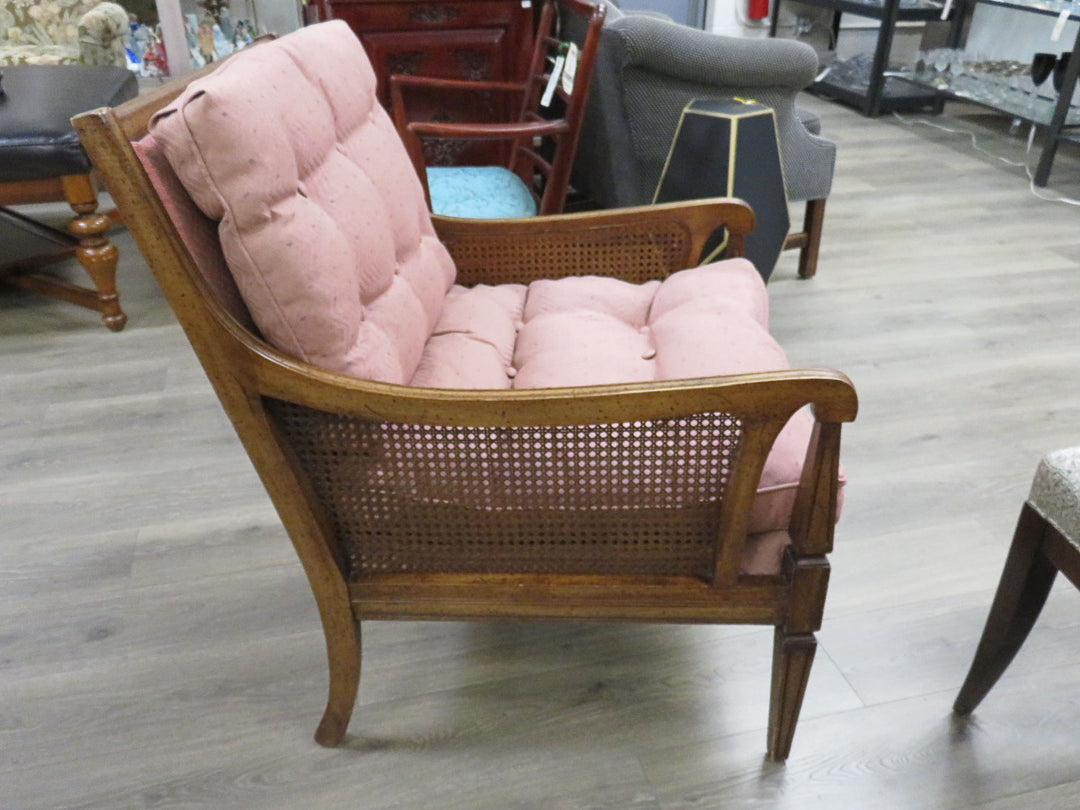 Pink Upholstered Arm Chair
