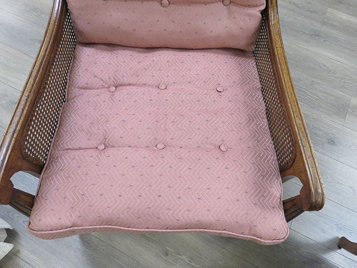 Pink Upholstered Arm Chair