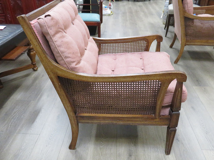 Pink Upholstered Arm Chair