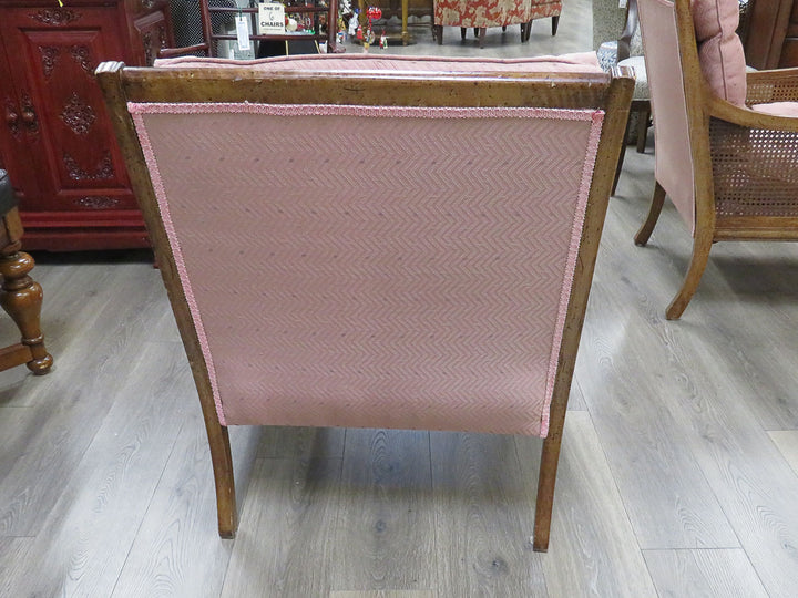 Pink Upholstered Arm Chair
