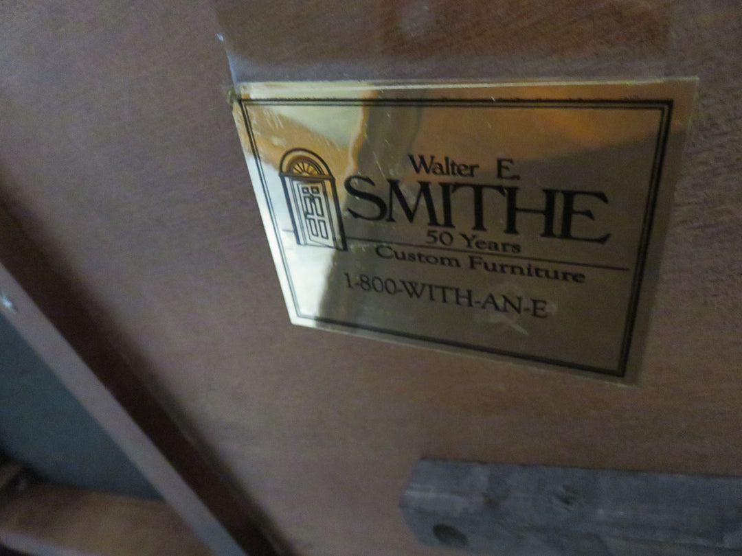 Walter E. Smithe Black Faux  Leather Ottoman