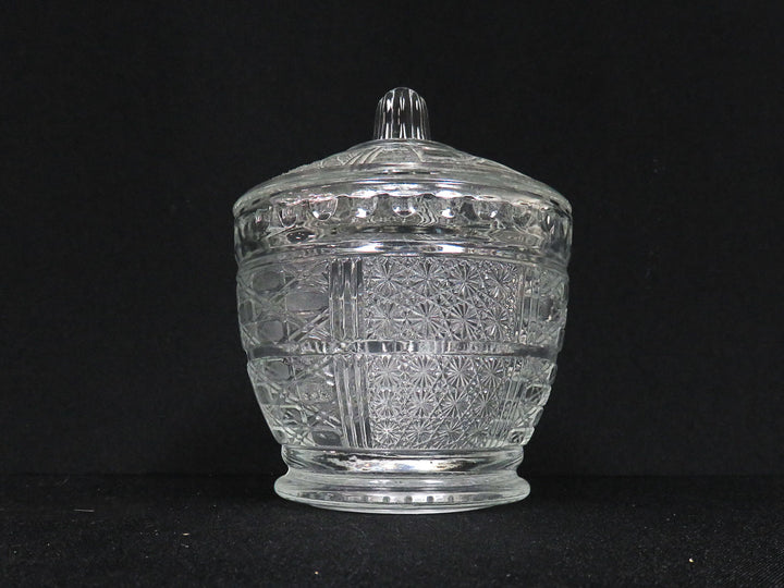Lidded Indiana Glass Jar