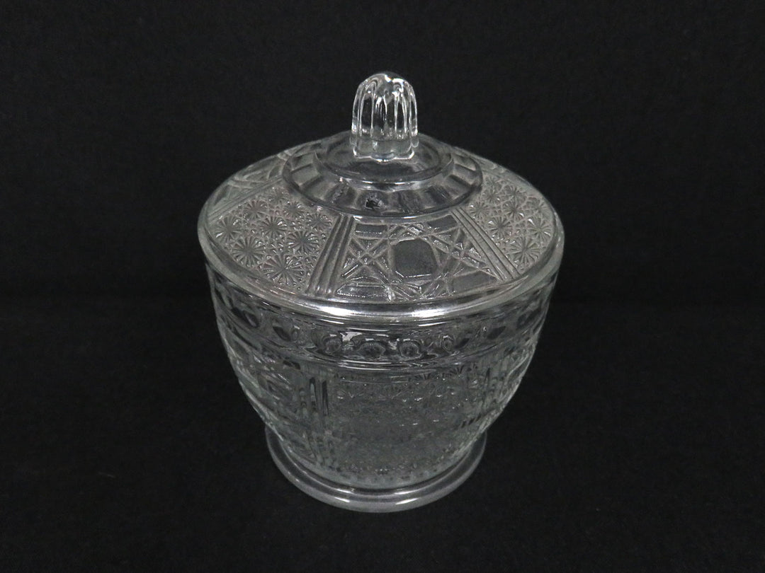 Lidded Indiana Glass Jar