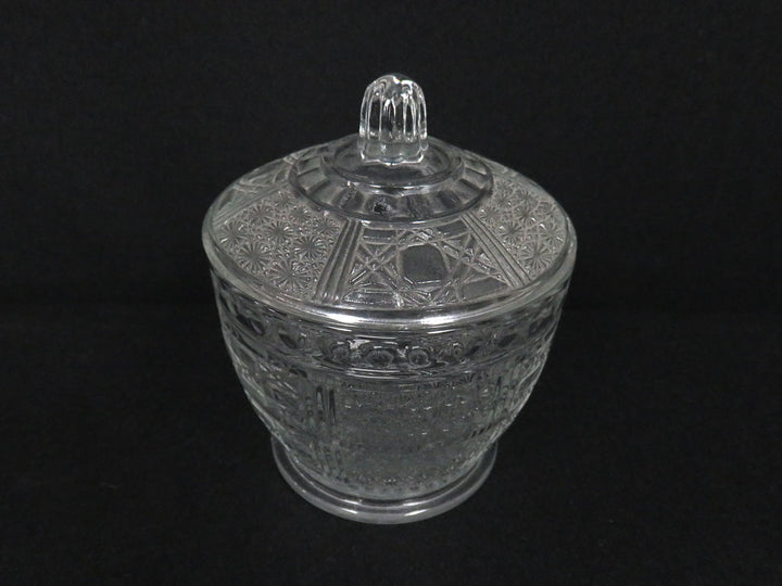 Lidded Indiana Glass Jar