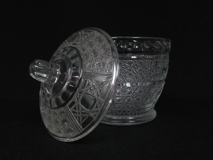 Lidded Indiana Glass Jar