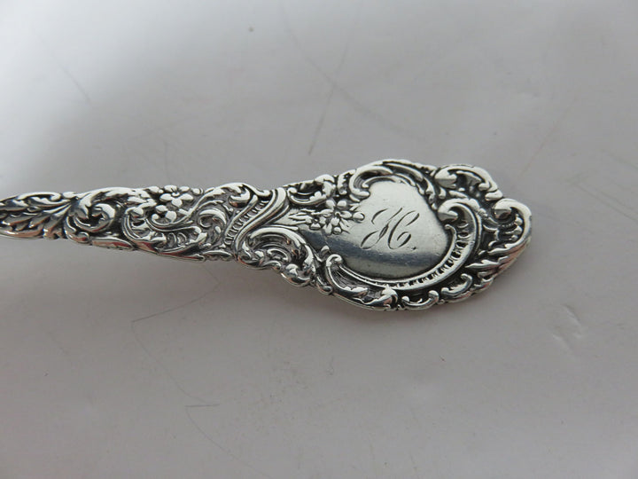 Embossed Sterling Silver Spoon