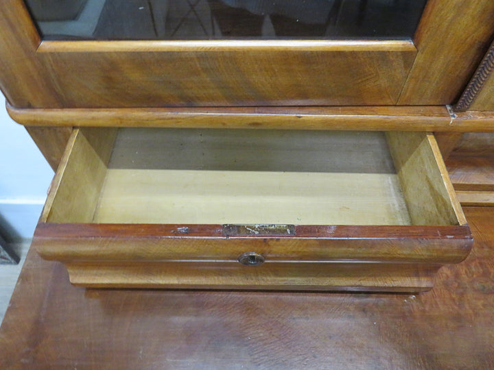 Antique Burled Wood Secretary Desk