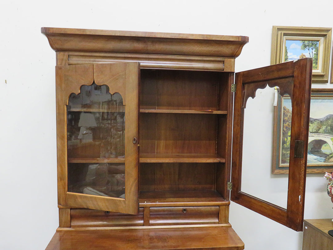 Antique Burled Wood Secretary Desk