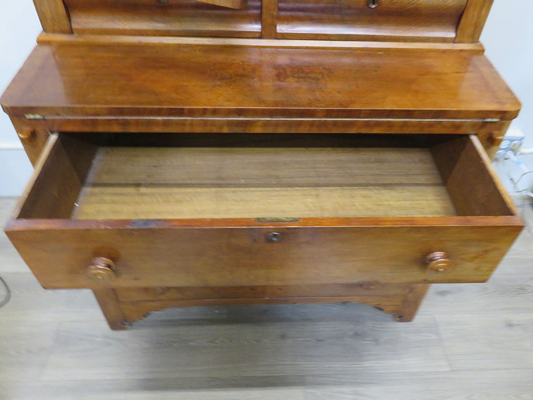 Antique Burled Wood Secretary Desk