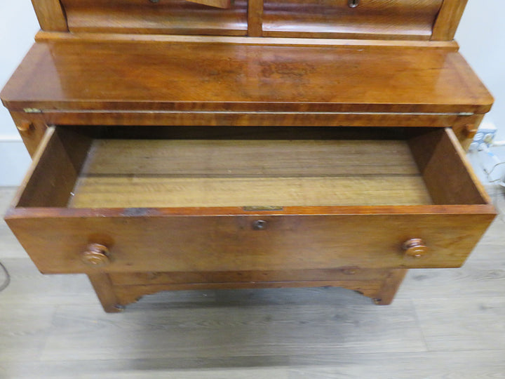Antique Burled Wood Secretary Desk