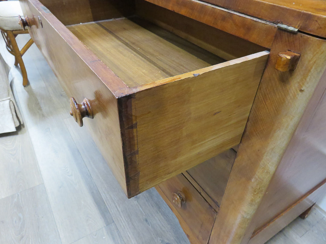 Antique Burled Wood Secretary Desk