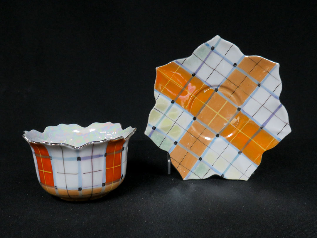 Gold Castle Bowl and Plate