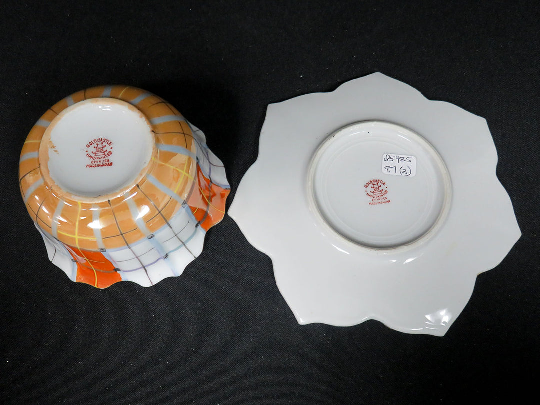 Gold Castle Bowl and Plate