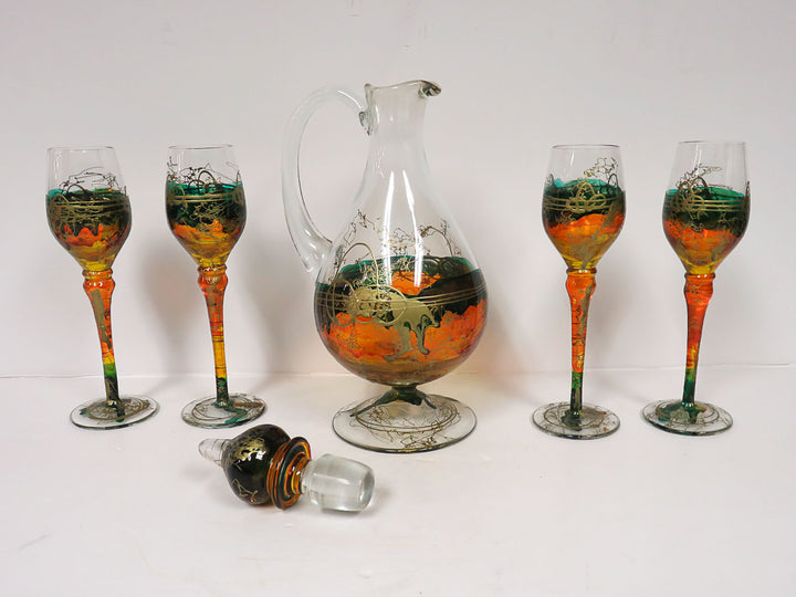 Artisan Crafted Decanter & Glass Set