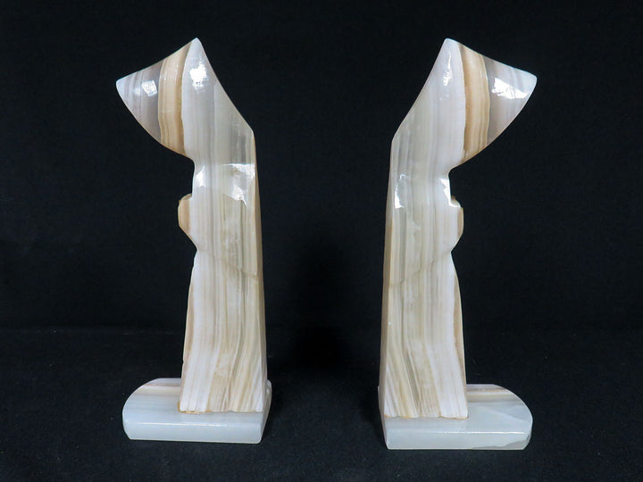 Onyx Monk Bookends