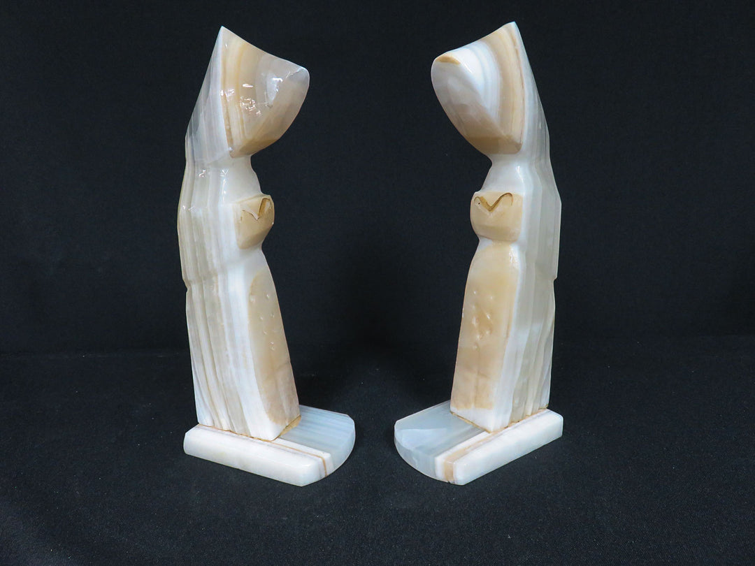 Onyx Monk Bookends