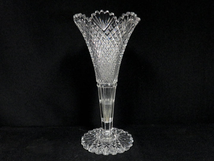 American Billiant Cut Trumpet Vase