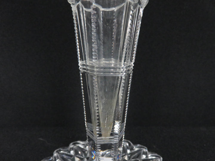 American Billiant Cut Trumpet Vase