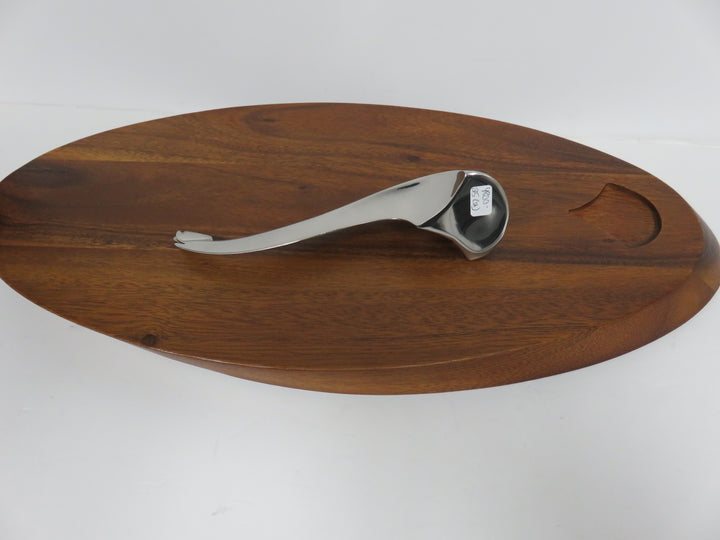 Nambe Swoop Cheeseboard Set