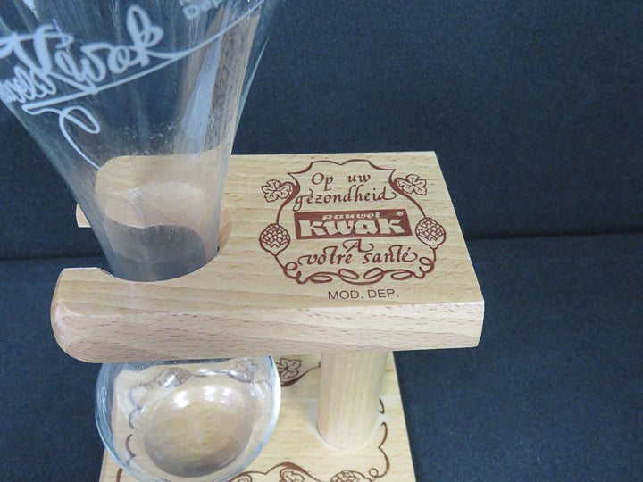 Pauwel Kwak Beer Glass on Stand