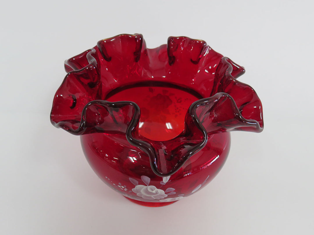 Fenton Hand Painted Vase
