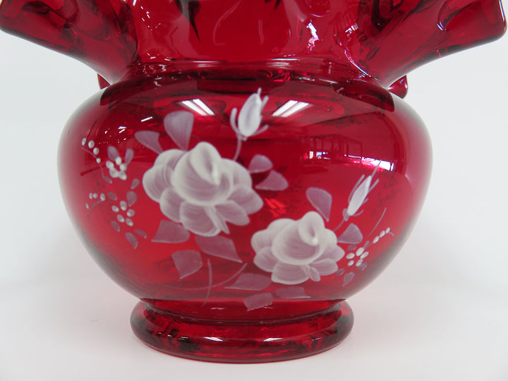 Fenton Hand Painted Vase