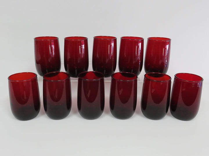 Anchor Hocking Ruby Red Juice Glasses