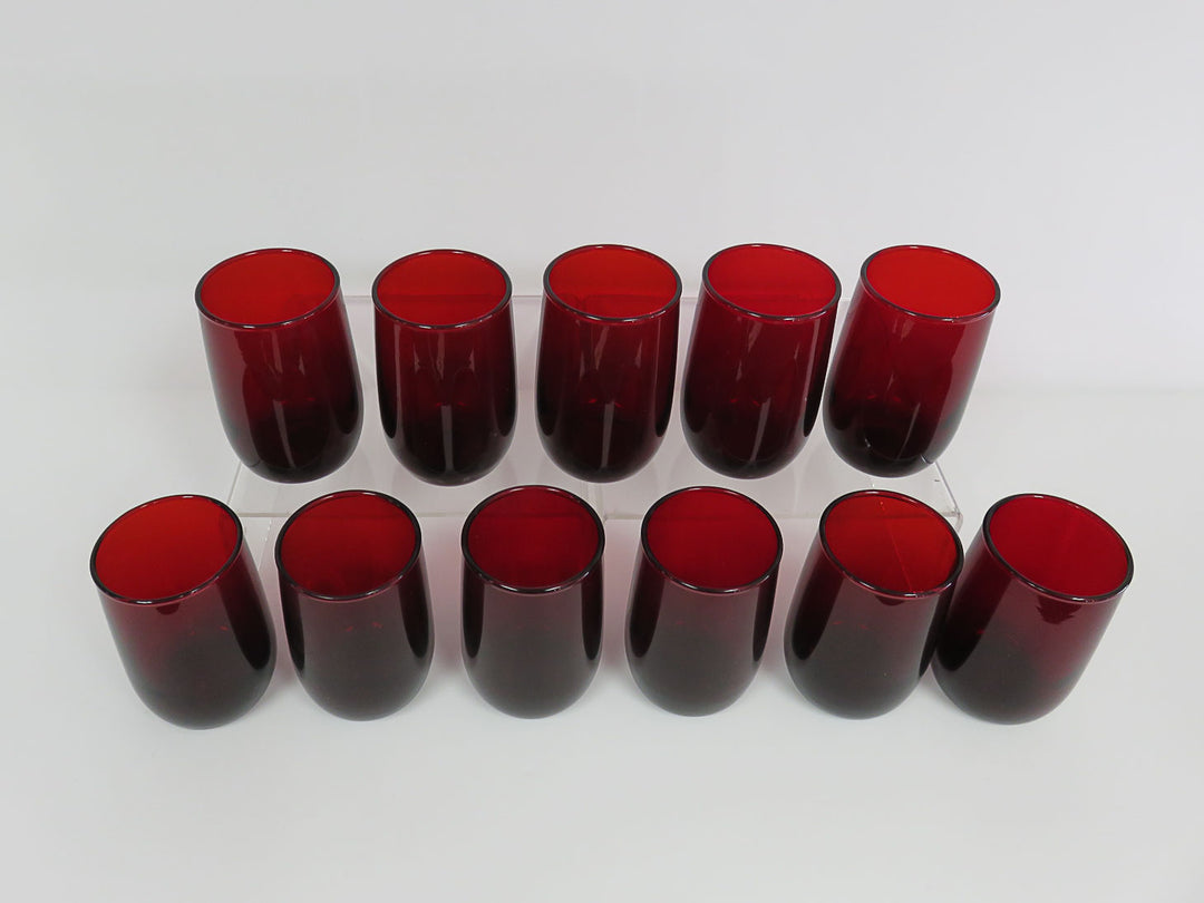 Anchor Hocking Ruby Red Juice Glasses