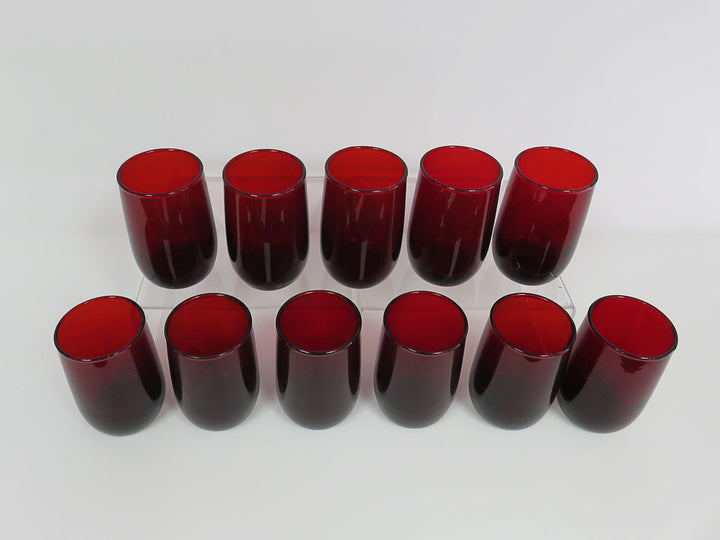 Anchor Hocking Ruby Red Juice Glasses