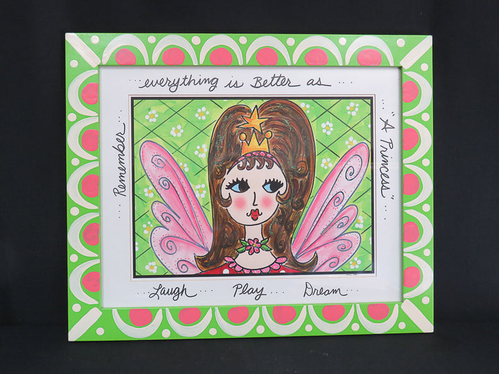"Dream Big" Artwork in Hand Painted Frame