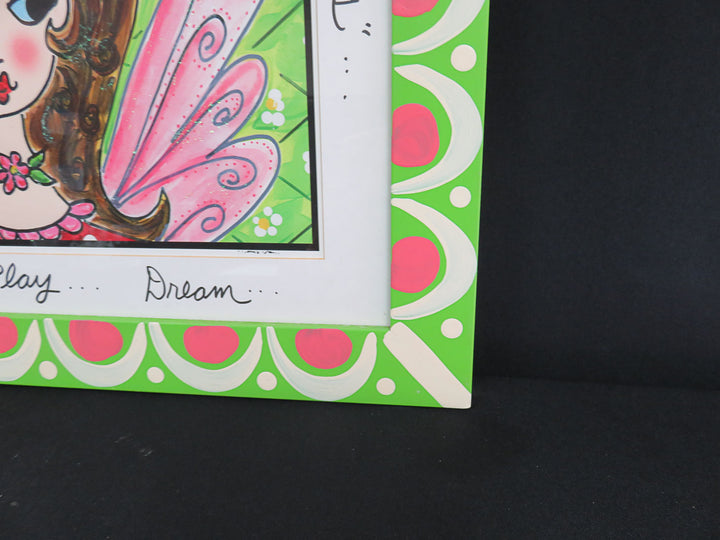 "Dream Big" Artwork in Hand Painted Frame