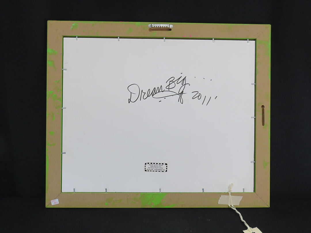 "Dream Big" Artwork in Hand Painted Frame