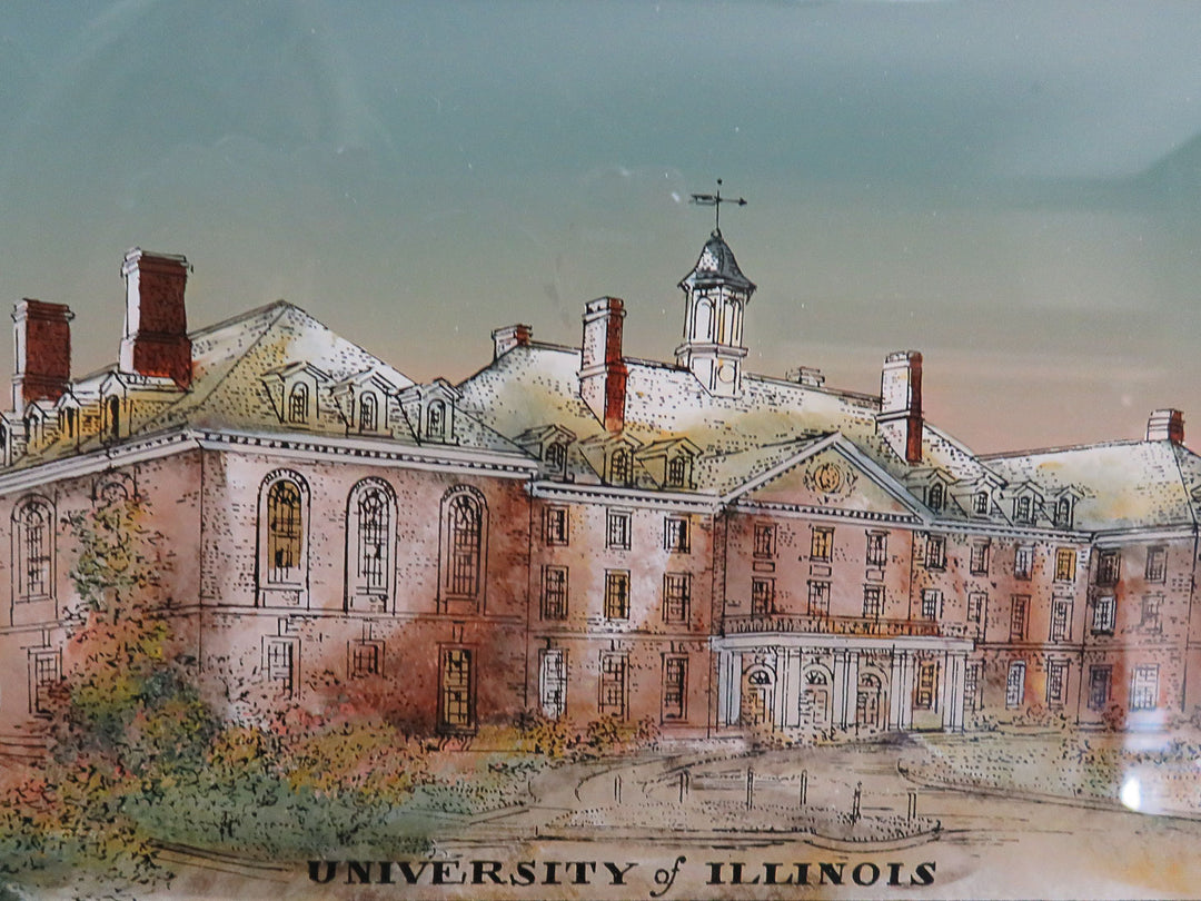 U of I Union Artwork on Glass