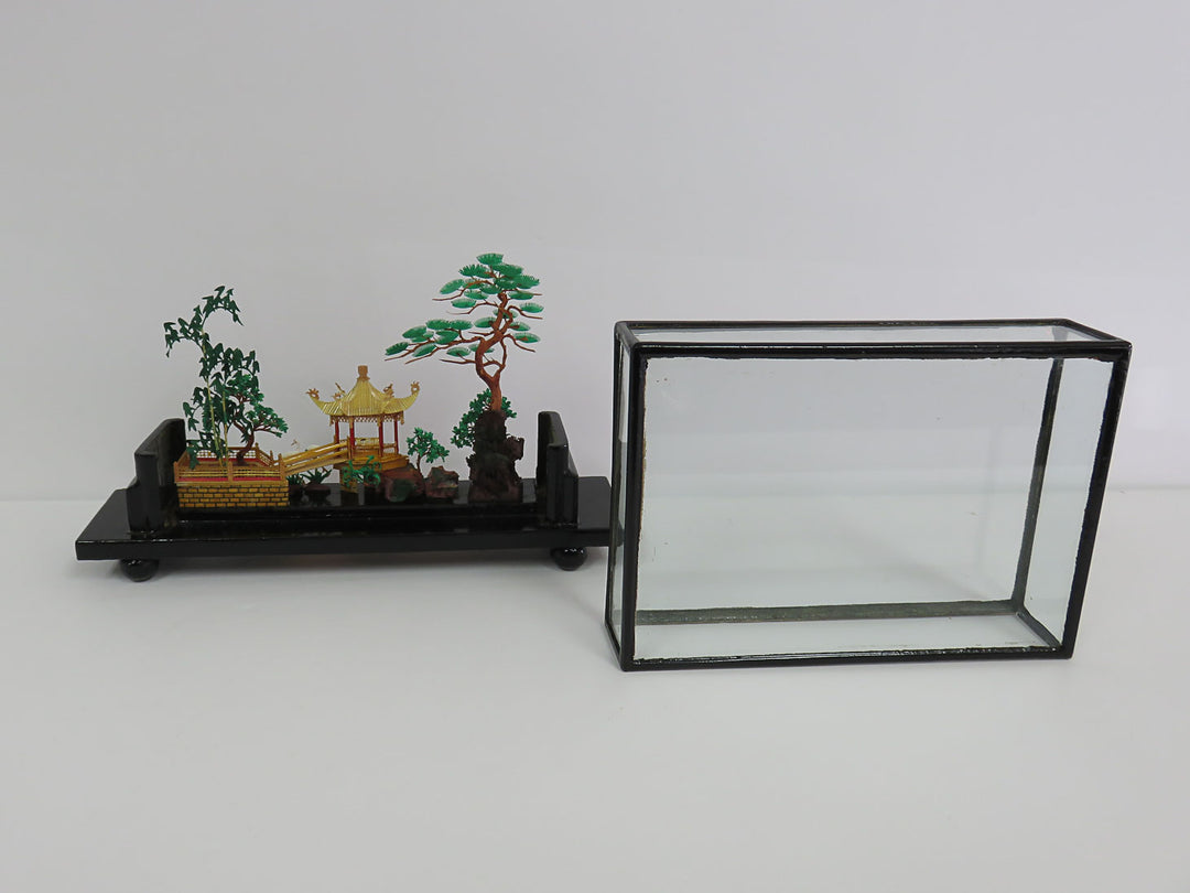 Intricately Carved Chinese Cork Diorama