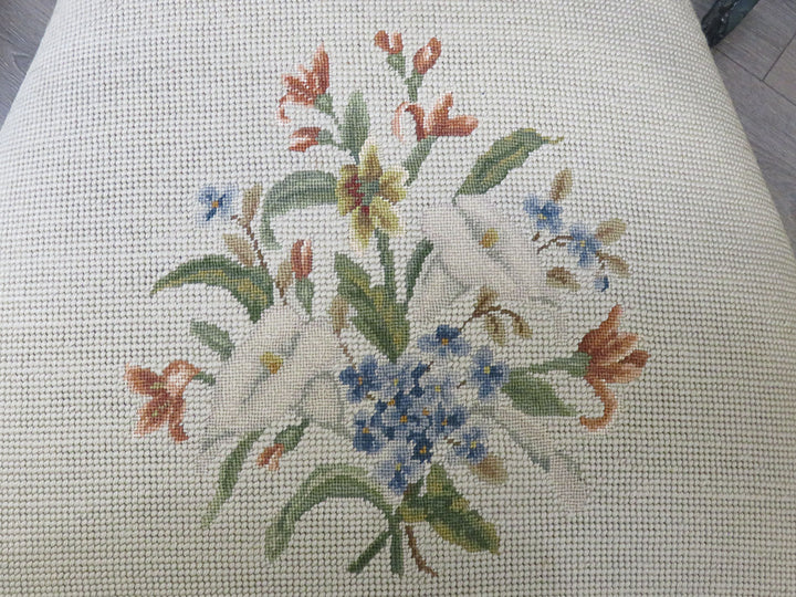 Vintage Needlepoint Side Chair