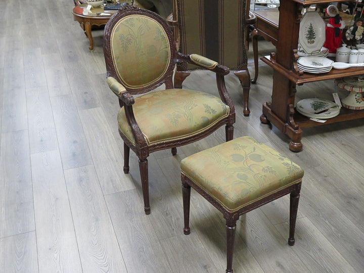 Louis XVI Style Chair & Ottoman