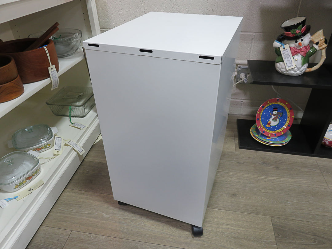 White Metal File Cabinet