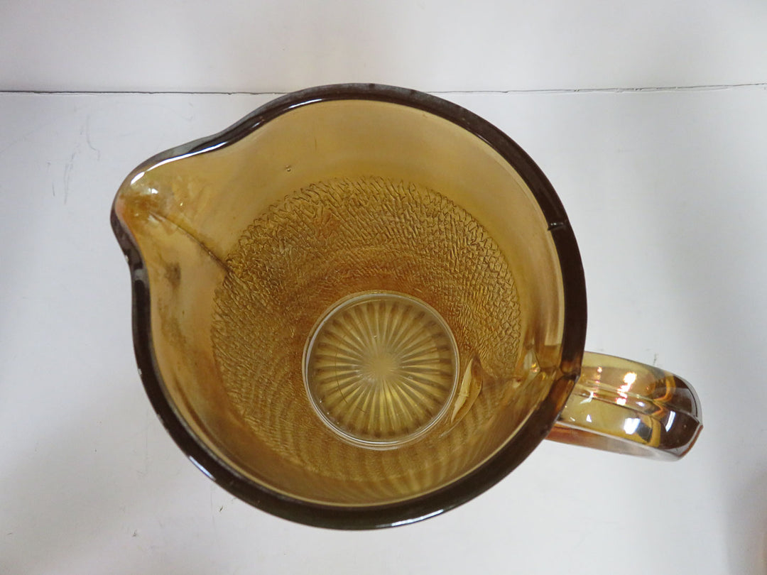 Carnival Glass Pitcher and Glasses