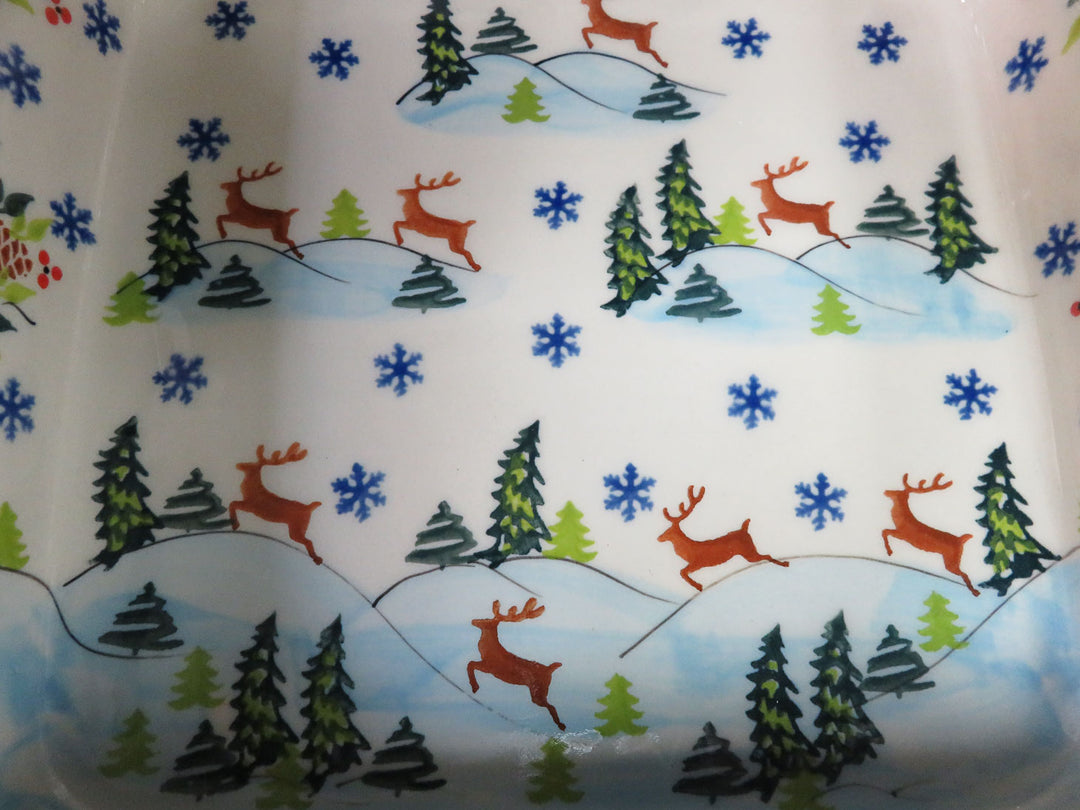 Boleslawiec Reindeer Baking Dish