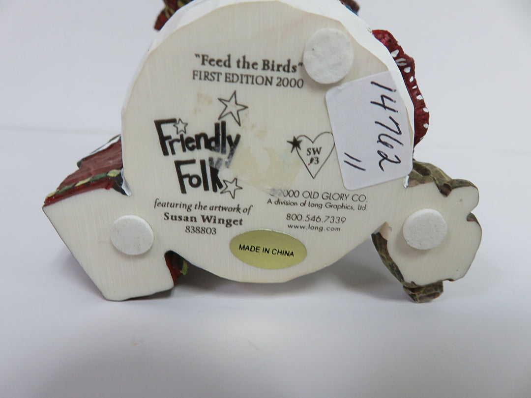 Friendly Folk Feed The Birds Figurine